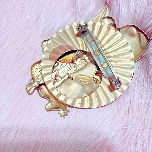 Vintage western gold and silver toned brooch - Picture 5 of 5